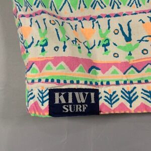 Vintage Cotton Shorts Colorful Print Elastic Waist Casual Patagonia Style Medium